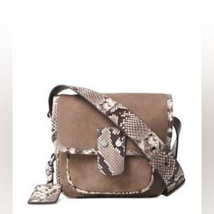 MICHAEL Michael Kors Tan Snake Print Crossbody Bag